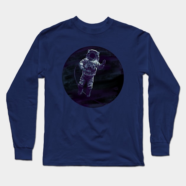Space Walk Long Sleeve T-Shirt by Slightly Unhinged